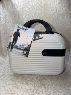 Benoss Luggage 12” Travel Tote Hard sided Makeup Travel Bag White